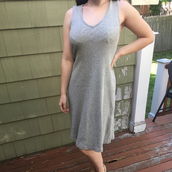 Hard Tails Gray Ribbed Sweater Dress - Picture 4 of 6